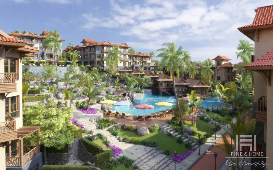 Бассейн в экстерьере ЖК HAWAII