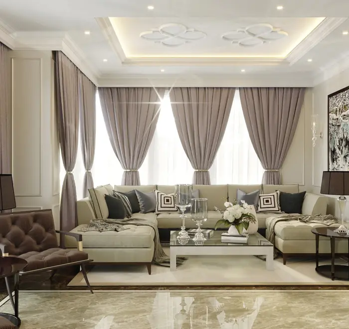 Дизайн интерьера гостиной в современном стиле - проект студии Fine and Home