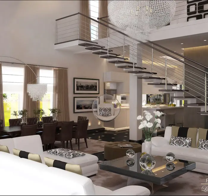 Дизайн интерьер гостиной в стиле Келли Хоппен - проект студии Fine and Home
