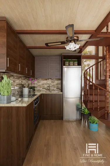 Кухня в бунгало